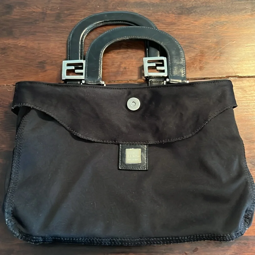 FENDI Vintage Nylon Top Handle Handbag - Picture 9 of 12